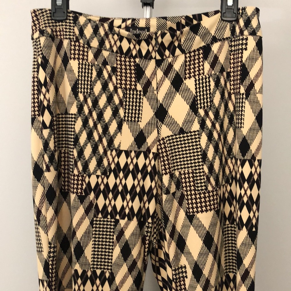 Vintage Indeed Patchwork Plaid Bootcut Pants in S… - image 4